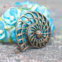 Підвіска металева черепашка бронза 36x28x6, 1шт