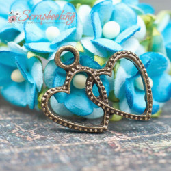 Підвіска металева серце бронза 22*​​19*2мм, 1шт