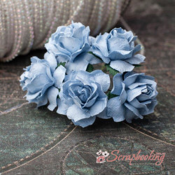 Букет троянд Cottage Roses 30мм волошкові, 5шт