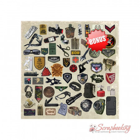 Набор бумаги 20*20см Фабрика декора Military style 10листов