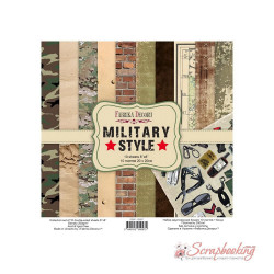 Набір паперу 20*20см Фабрика декору Military style 10аркушів