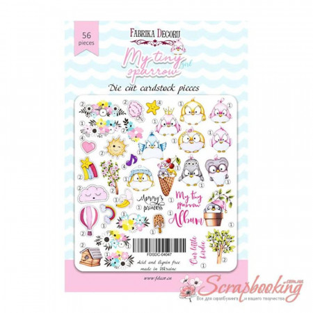 Висічки Фабрика декору My tiny sparrow girl, 56шт 