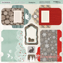 Аркуш паперу 20*20см Scrapmir Nordic Spirits Конверти