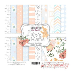 Набір паперу 30*30см Фабрика декору Baby&Mama, 10аркушів