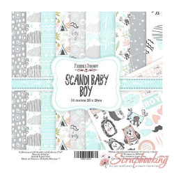 Набор бумаги 20*20см Фабрика декора Scandi Baby Boy, 10листов