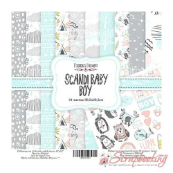 Набір паперу 30*30см Фабрика декору Scandi Baby Boy, 10аркушів