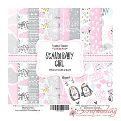 Набір паперу 20*20см Фабрика декору Scandi Baby Girl, 10аркушів
