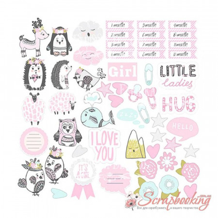 Набор бумаги 30*30см Фабрика декора Scandi Baby Girl, 10листов