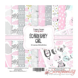 Набір паперу 30*30см Фабрика декору Scandi Baby Girl, 10аркушів