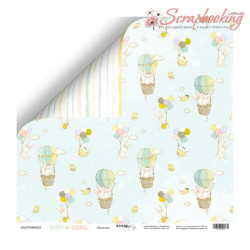 Аркуш паперу 30*30см Scrapmir Boy or Girl Хлопчик двосторонній