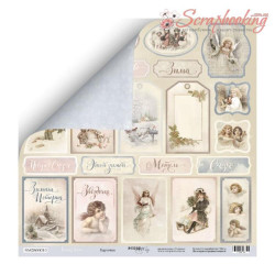 Аркуш паперу 30*30см Scrapmir Shabby Winter Картки двосторонні