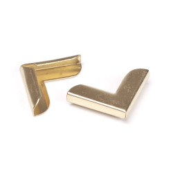 Кутник для альбому металевий 19*19*5мм золото мк415, 1шт