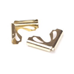 Кутник для альбому металевий 23*23*5мм золото мк689, 1шт