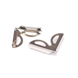 Кутник для альбому металевий 16*16*4мм срібло мк693, 1шт