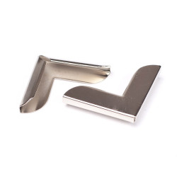 Кутник для альбому металевий 32*32*7мм срібло мк525, 1шт