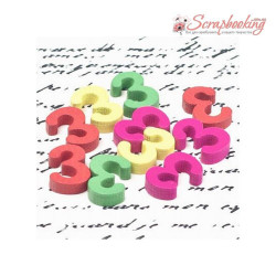 Цифра дерев'яна "3" 10*15*4мм фуксія