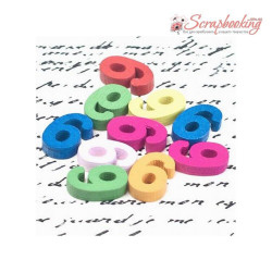 Цифра дерев'яна "6" 10*15*4мм зелений