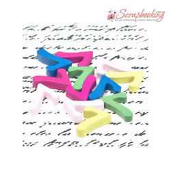 Цифра дерев'яна "7" 12*15*4мм рожевий