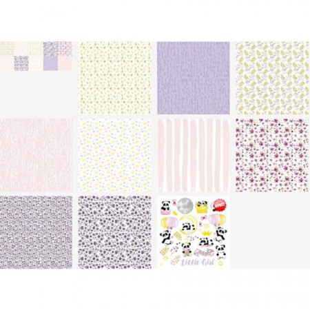 Набір паперу 20*20см Фабрика декору My little baby girl, 10аркушів