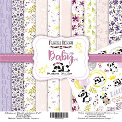 Набір паперу 20*20см Фабрика декору My little baby girl, 10аркушів