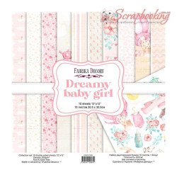 Набір паперу 30*30см Фабрика декору Dreamy baby girl, 10аркушів