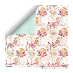 Аркуш паперу 30*30см Scrapmir Oh, Ballet Балерини двосторонній