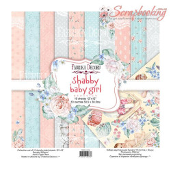 Набір паперу 30*30см Фабрика декору Shabby baby girl redesign, 10аркушів