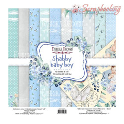 Набір паперу 20*20см Фабрика декору Shabby baby boy redesign, 10аркушів