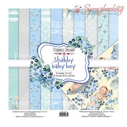 Набір паперу 30*30см Фабрика декору Shabby baby boy redesign, 10аркушів