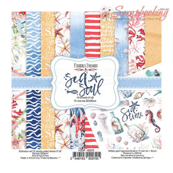 Набір паперу 20*20см Фабрика декору Sea soul, 10аркушів