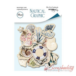 Висічки Scrapmir Nautical Graphic , 58шт 