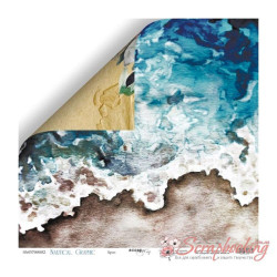 Аркуш паперу 30*30см Scrapmir Nautical Graphic Бриз двосторонній