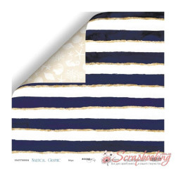 Аркуш паперу 30*30см Scrapmir Nautical Graphic Море двостороннє