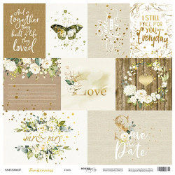Аркуш паперу 30*30см Scrapmir Tenderness Картки односторонні