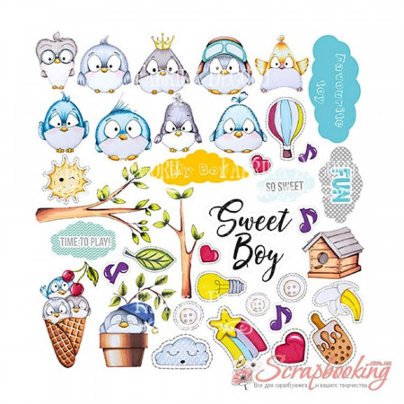 Набір паперу 30*30см Фабрика декору My tiny sparrow boy, 10аркушів