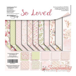 Набір паперу 30*30см Scrapmir So Loved двостороння, 11аркушів