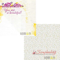 Аркуш паперу 30*30см Lemon Owl Plans for Today Be You двосторонній