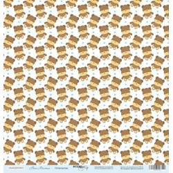 Аркуш паперу 30*30см Scrapmir Наш Малюк Ведмежата односторонній