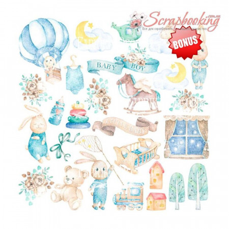 Набір паперу 20*20см Фабрика декору Dreamy baby boy, 10аркушів