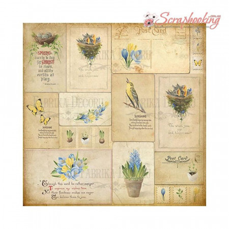 Набір паперу 20*20см Фабрика декору Botany spring, 10аркушів