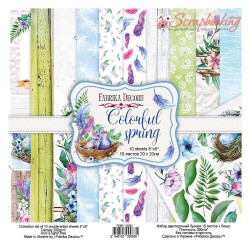 Набор бумаги 20*20см Фабрика декора Colorful spring, 10листов