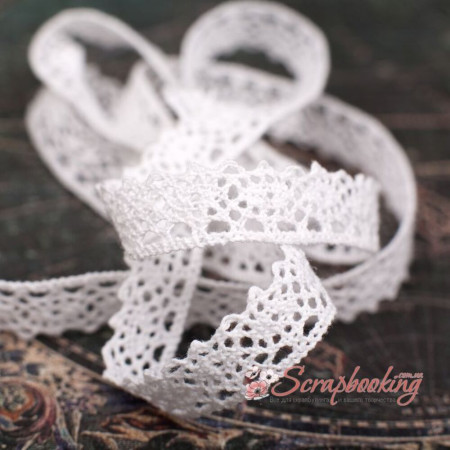 Мереживо 15мм MK05 біле 1м