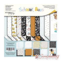 Набір паперу 30*30см Scrapmir School Days двостороння, 10аркушів
