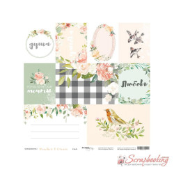Аркуш паперу 30*30см Scrapmir Peaches & Cream Картки односторонні