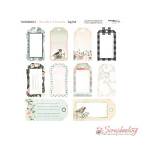 Лист бумаги 20*20см Scrapmir Peaches & Cream Tag-Pad двусторонний