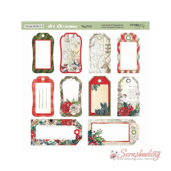 Аркуш паперу 20*20см Scrapmir Art Christmas Tag-Pad двосторонній