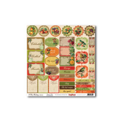 Аркуш паперу 30*30см ScrapBerrys Готуємо вдома Улюблена страва одностороння