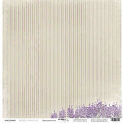 Аркуш паперу 30*30см Scrapmir French Provence Лавандові поля односторонній