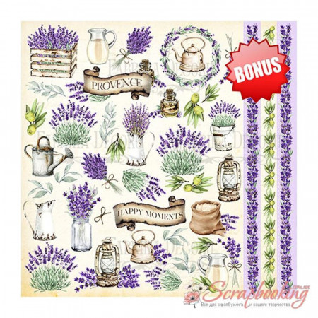 Набір паперу 30*30см Фабрика декору Lavender Provence, 10аркушів