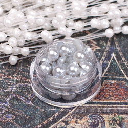 Напівбусини перламутрові 6мм срібло, 100шт